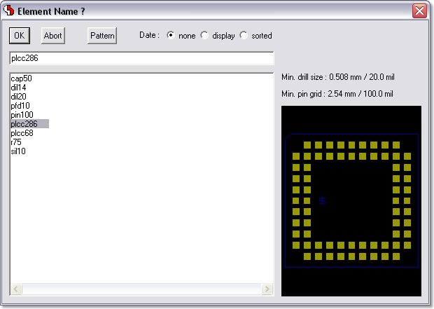 BAE Version 6.8: Layout Editor: Part Preview