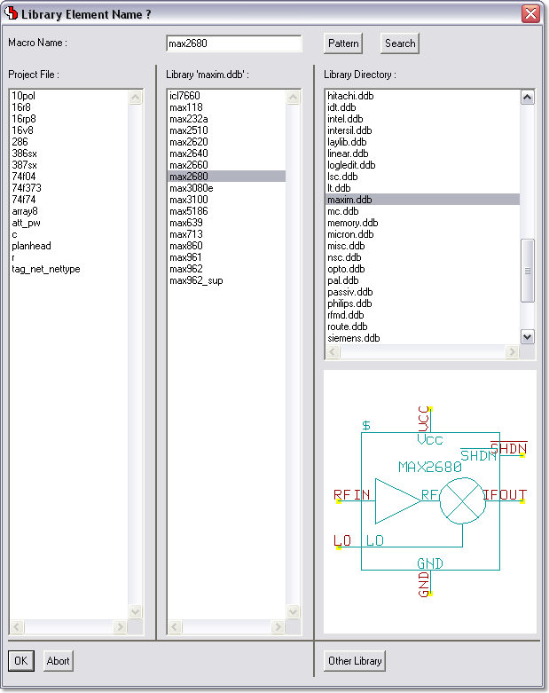 BAE Version 6.8: Schematic Editor: Symbol Preview