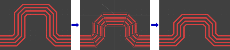 BAE Version 8.0: Layout Editor: Move Trace Segment Bundles